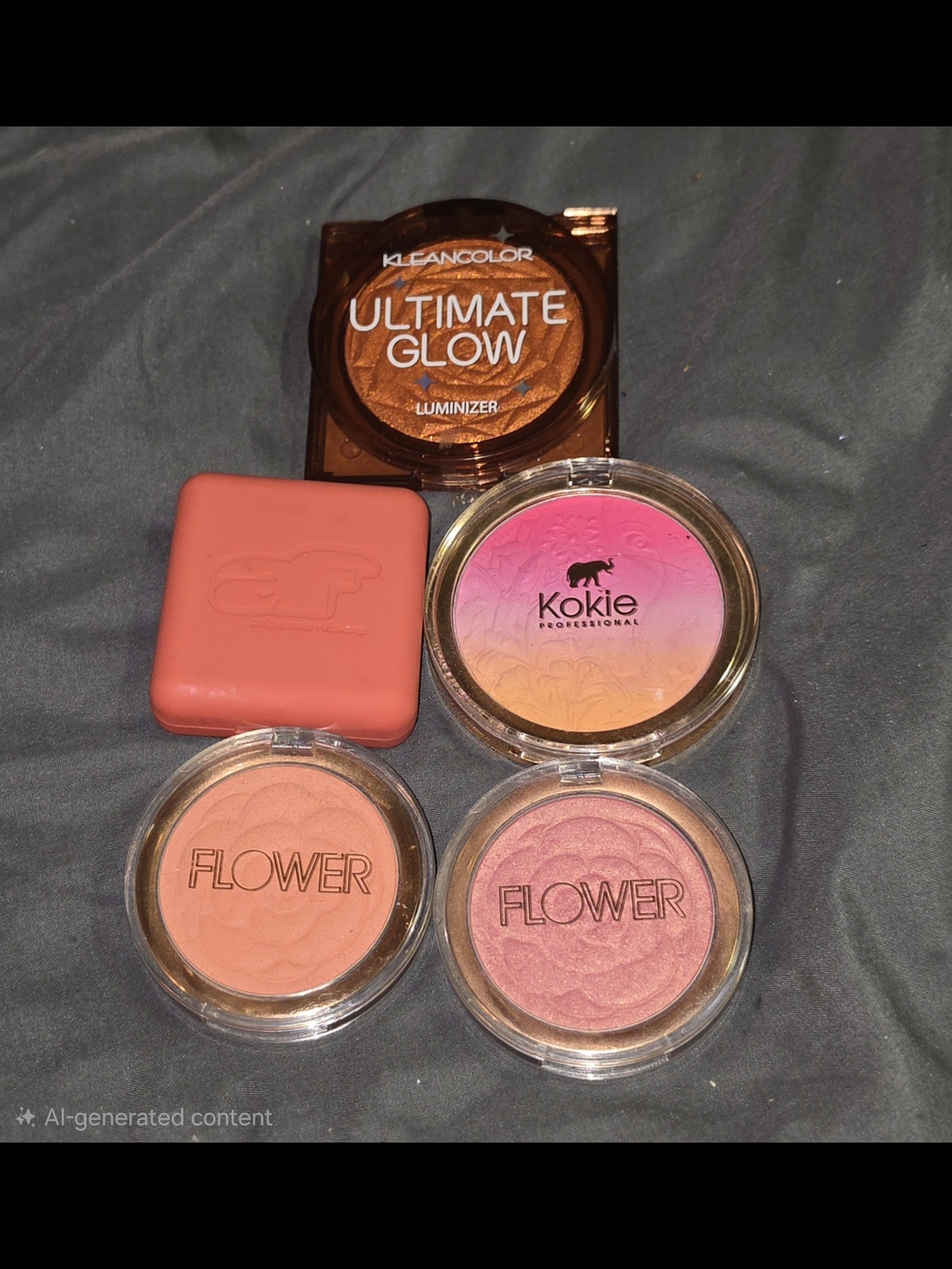 Kokie, Flower & About Face Blushes & Kleancolor Highlighter Bundle